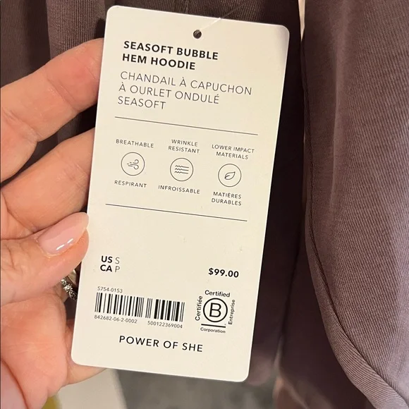 Athleta Seasoft Bubble Hem Hoodie - Picture 3 of 4